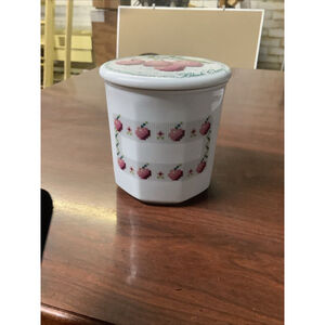 TOSCANY - Covered Jam / Jelly Jar - Black Cherry Pattern